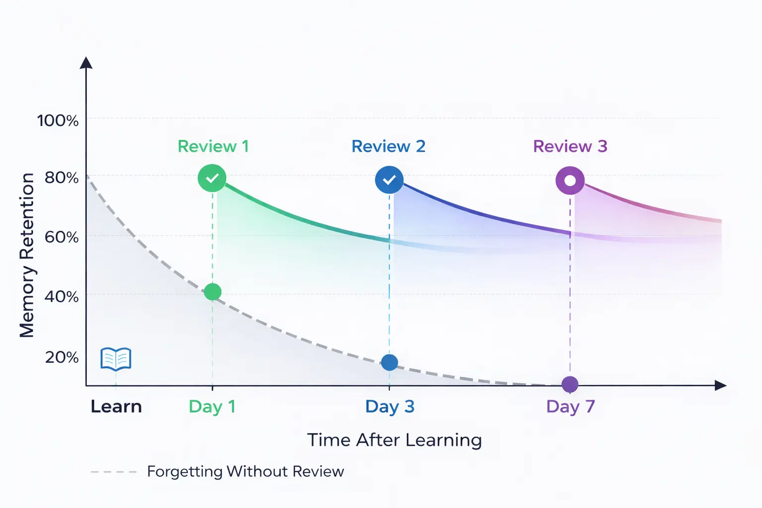 SRS memory retention chart